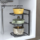 Pot Storage Kitchen Stainless Steel Storage Rack Pot Rack